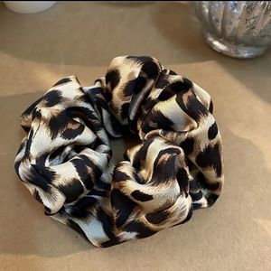 Leopard Print Hair Scrunchies for Women and Girls - Soft and Stretchy,
